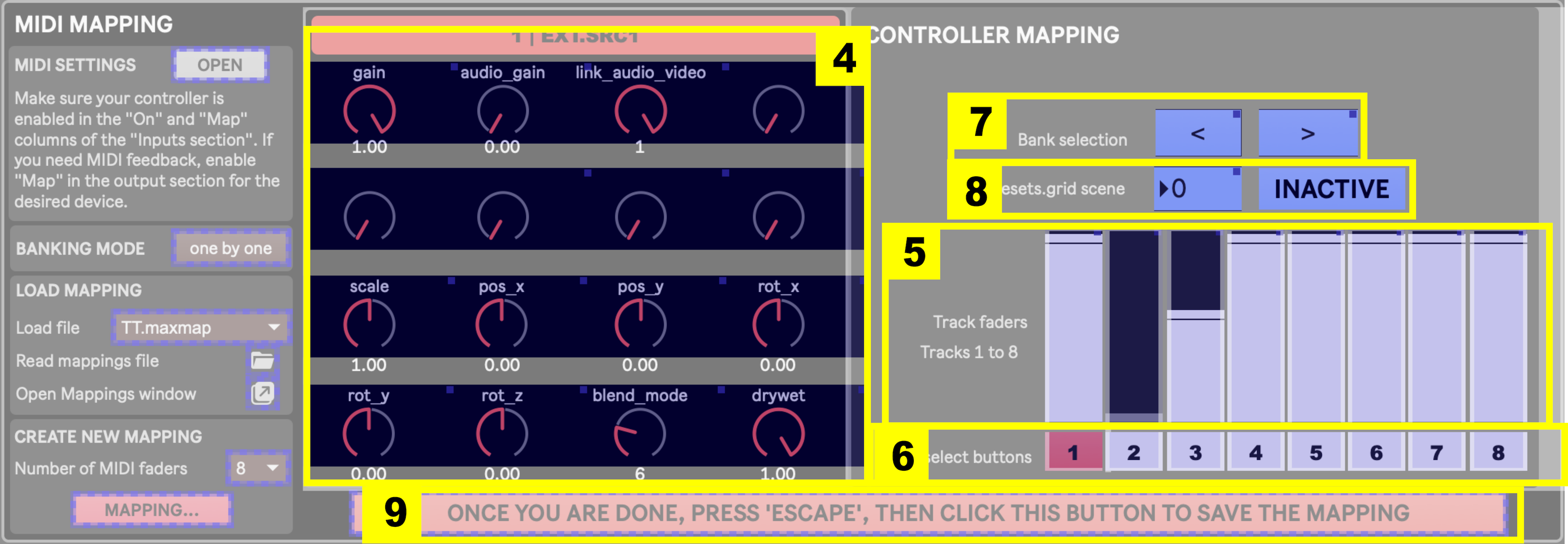Midi mapping process 2/2