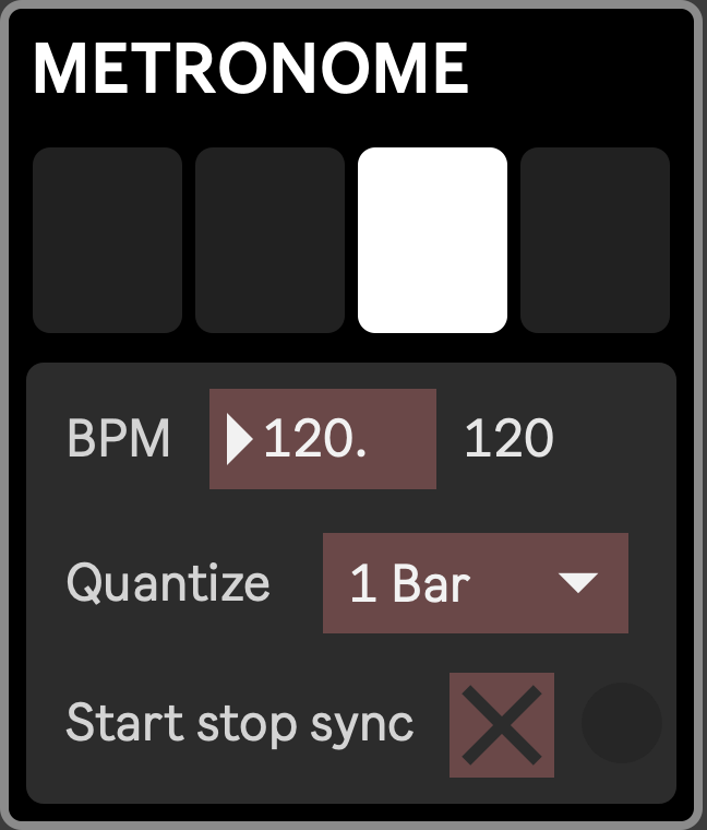 Metronome module in Project Settings